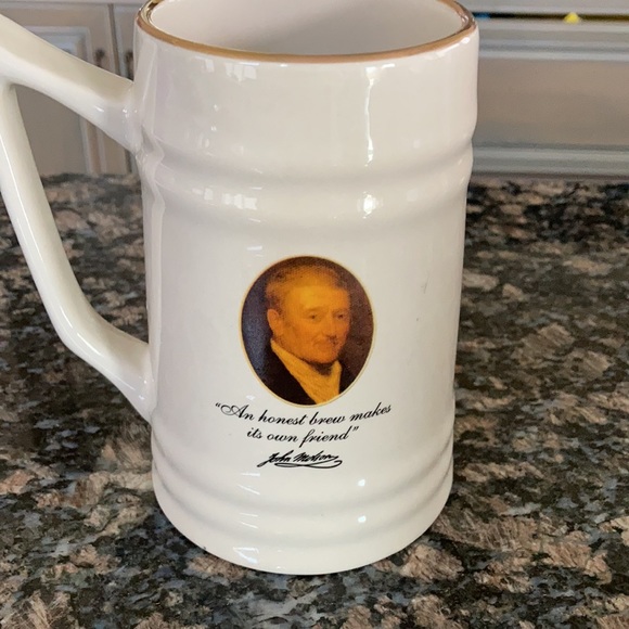 JOHN MOLSON BEER STEIN MUG GOLD RIMMED - Picture 2 of 6